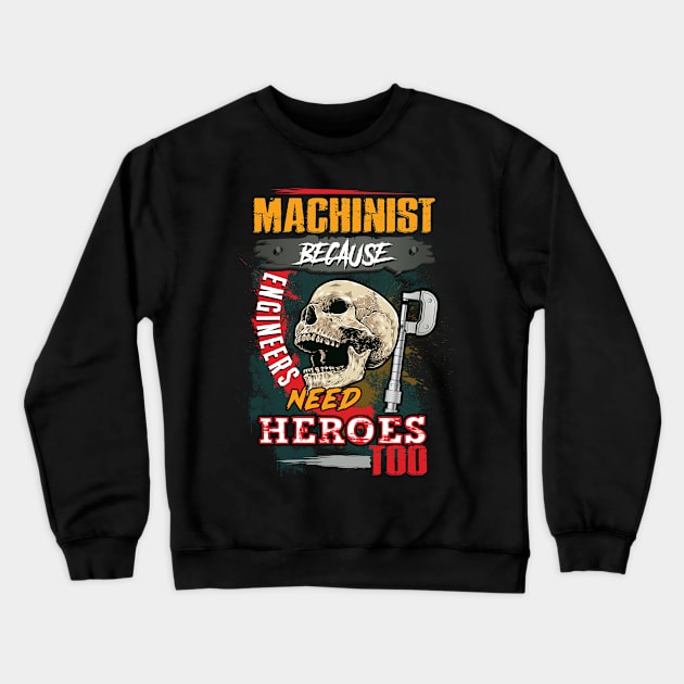 Awesome machinist Crewneck Sweatshirt by Éléonore Royer